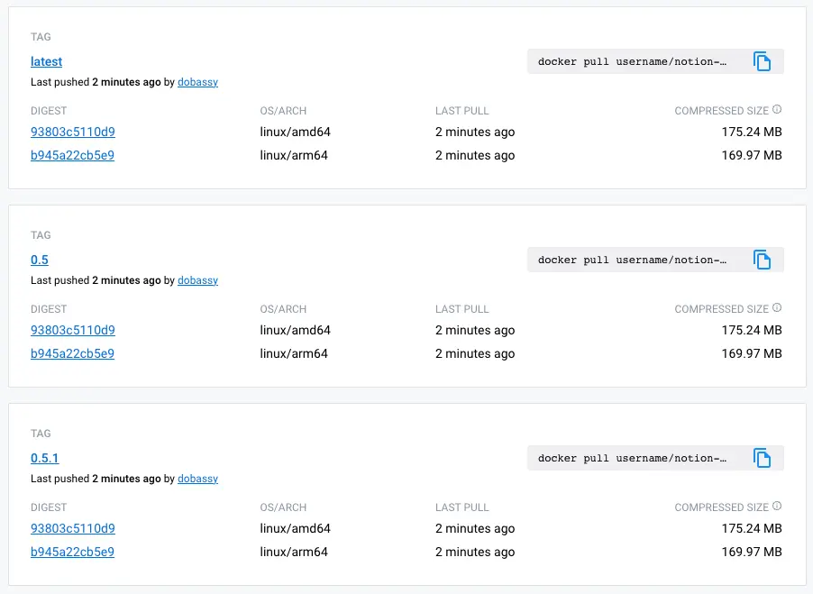 Docker Hub ビルド結果