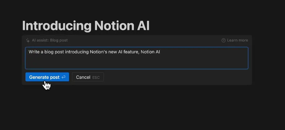 Introducing Notion AI