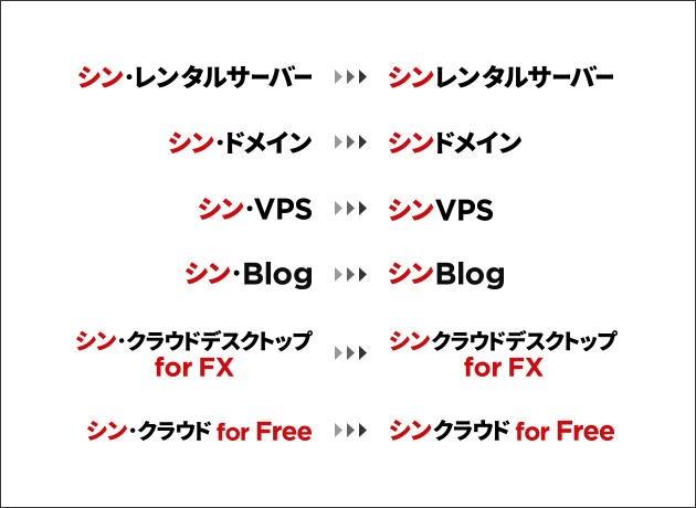 サービス名称変更のお知らせ